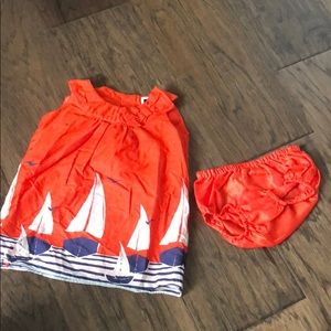 Cute baby girl sailboat dress